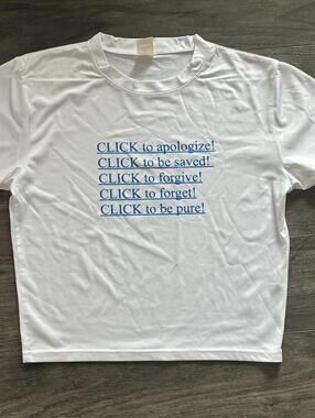 Weirdcore cropped shirt